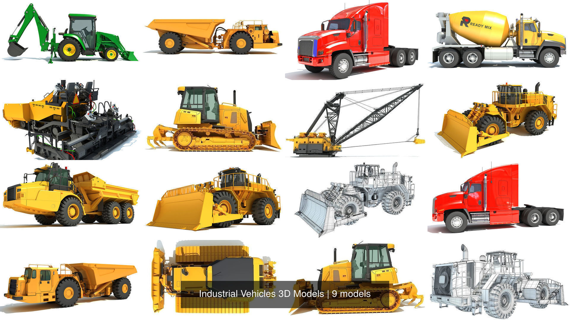 Industrial Vehicles 3D Models