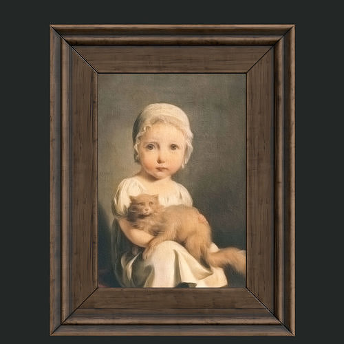 Classic Paintings  Low-poly 3D model