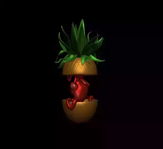 Pineheartapple pineapple with heart inside
