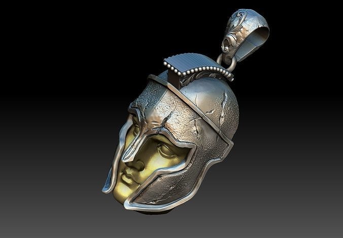 spartan warrior pendant 3D print model