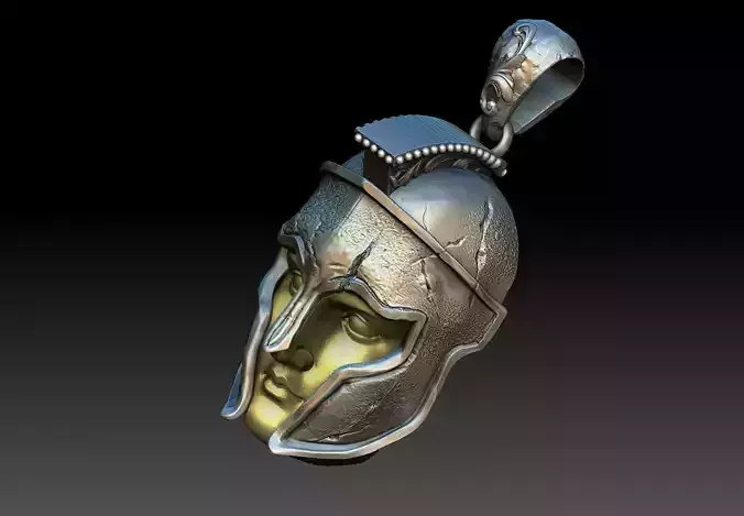 spartan warrior pendant 3D print model