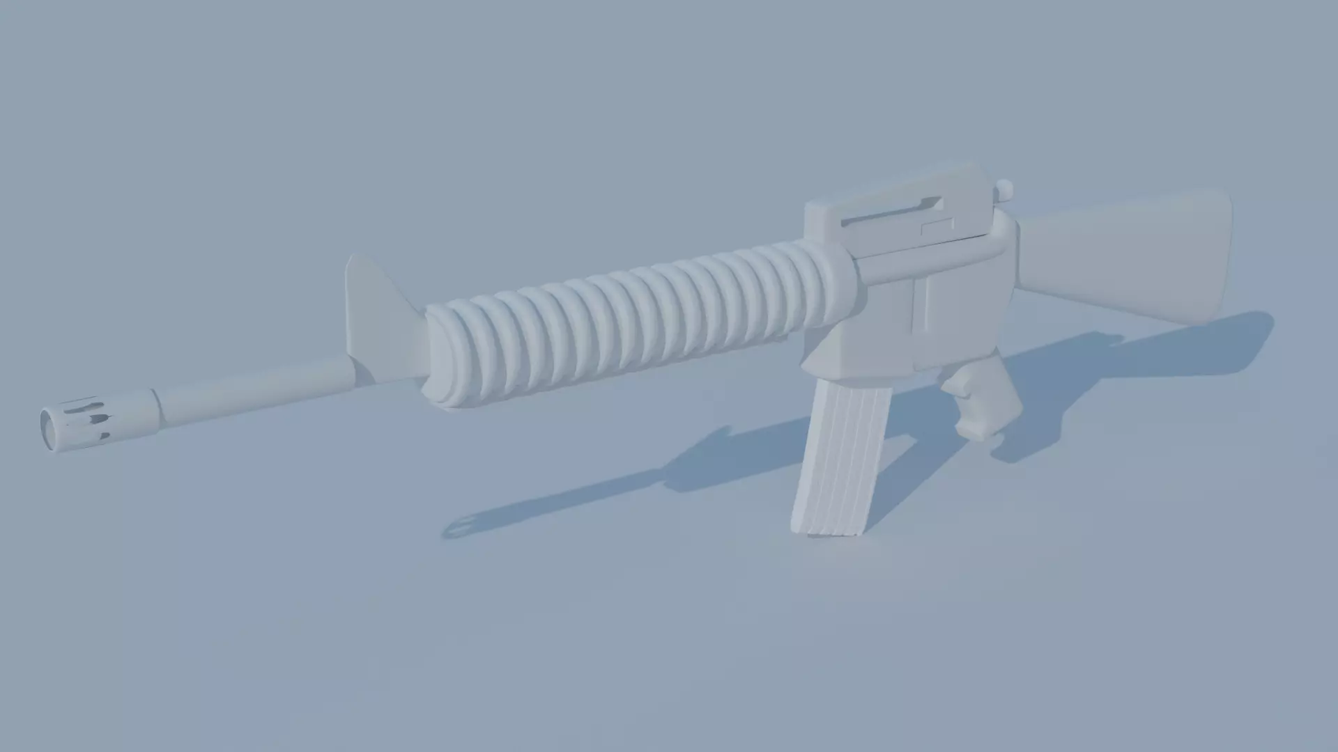Stylised Assault rifle Free low-poly 3D model_0
