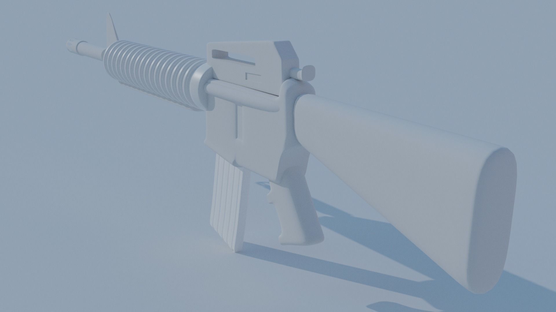 Stylised Assault rifle Free low-poly 3D model_1