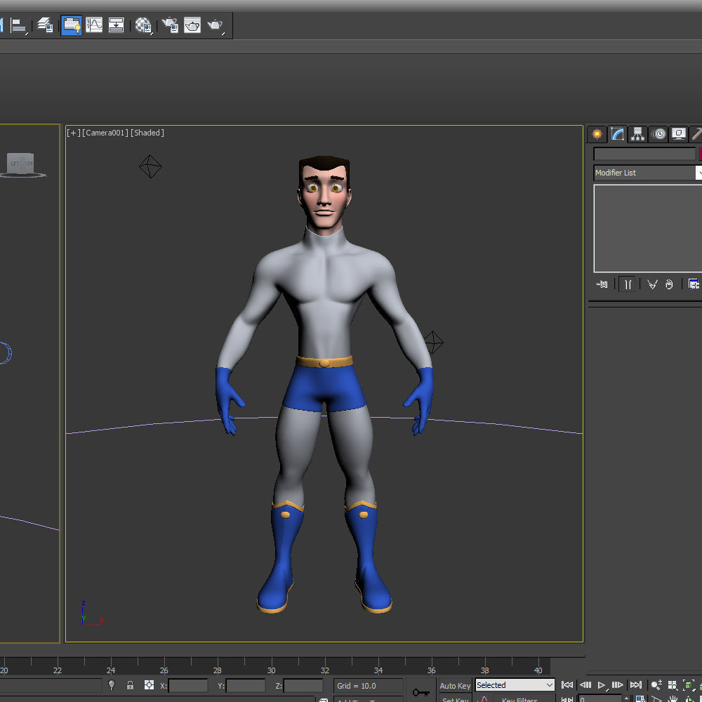 Superhero Cartoon 04 3D model_17