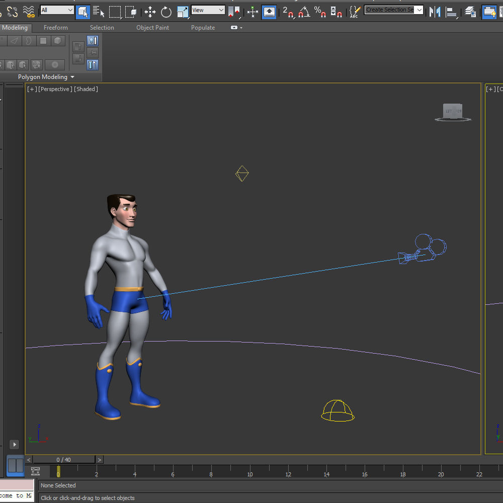 Superhero Cartoon 04 3D model_16