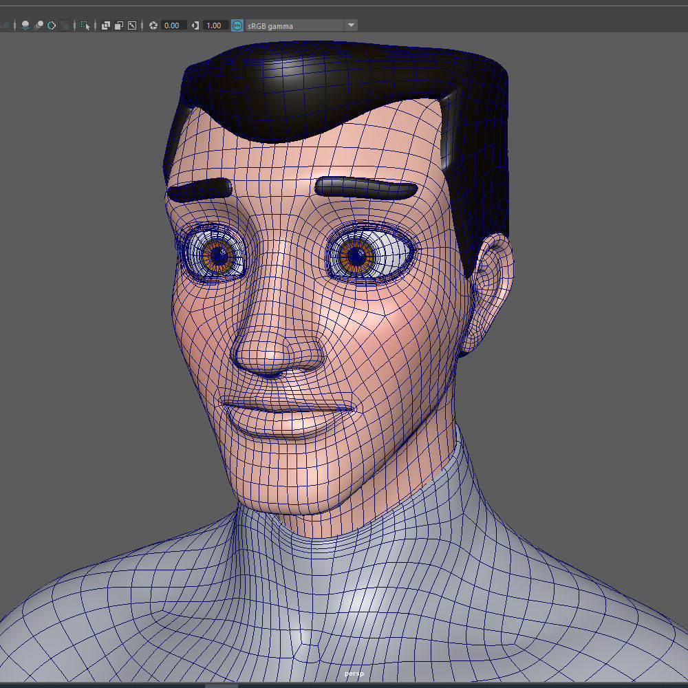 Superhero Cartoon 04 3D model_15