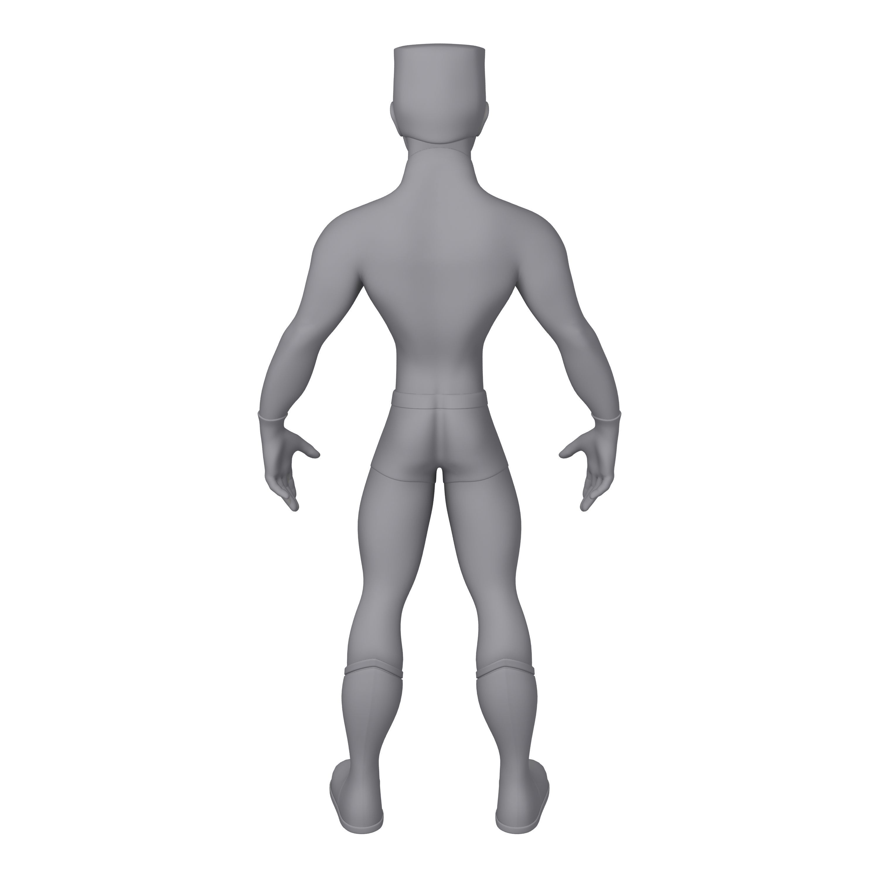 Superhero Cartoon 04 3D model_11