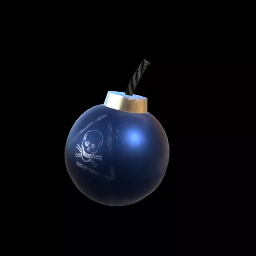 Cartoonish Bomb Low-poly 3D model_0