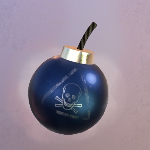 Cartoonish Bomb Low-poly 3D model_3