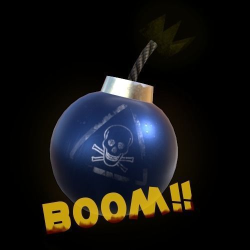 Cartoonish Bomb Low-poly 3D model_2
