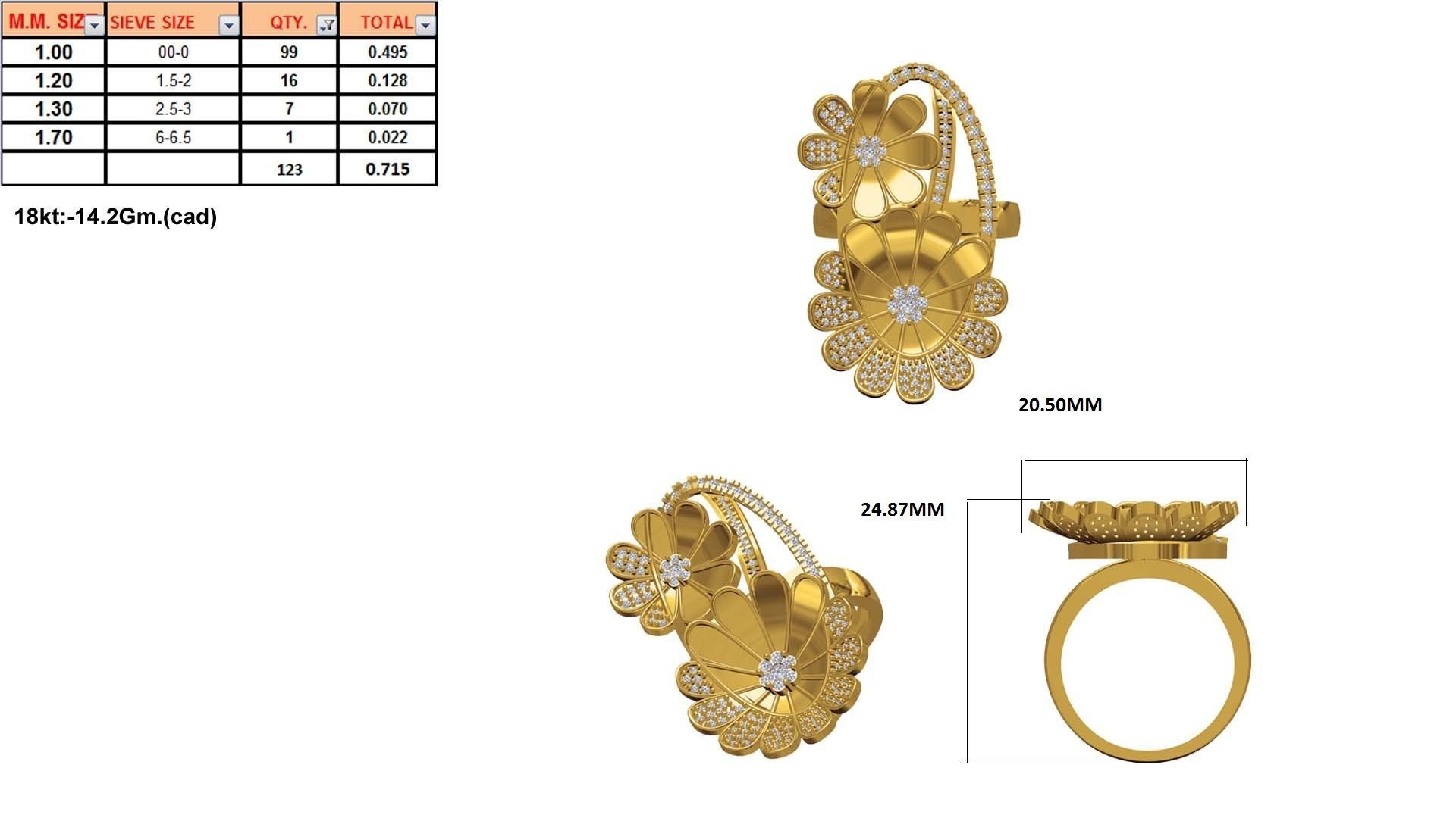 Women ring 3dm render detail 3D print model 3D print model_13