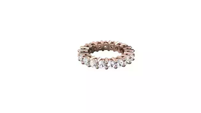 Round set eternity band 