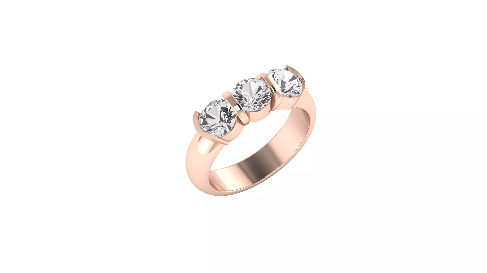 Large gem set unique ring 3D print model