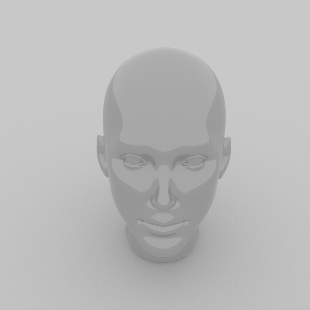 Female Head 3D model_4