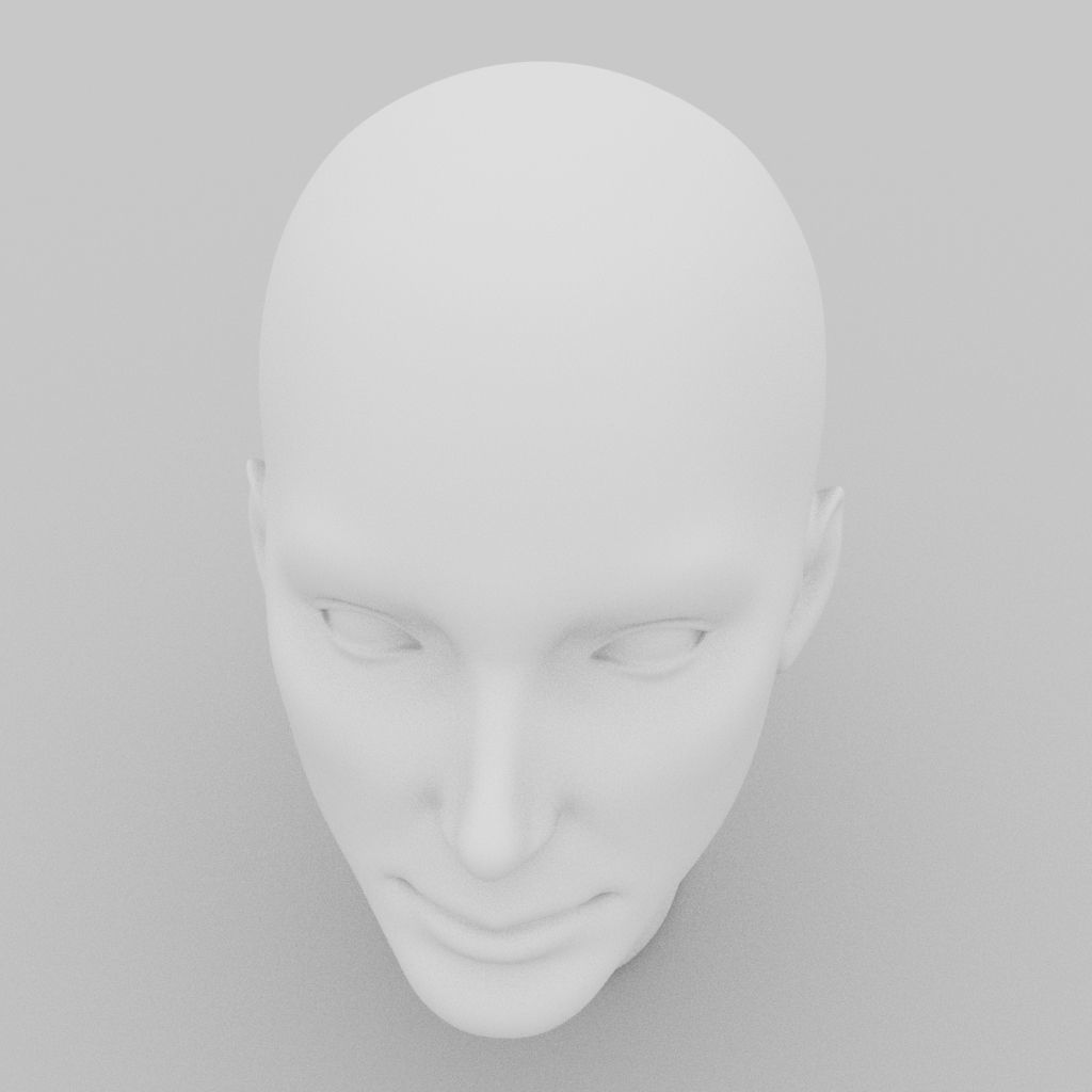 Female Head 3D model_1