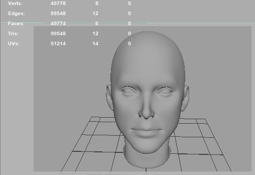 Female Head 3D model_5