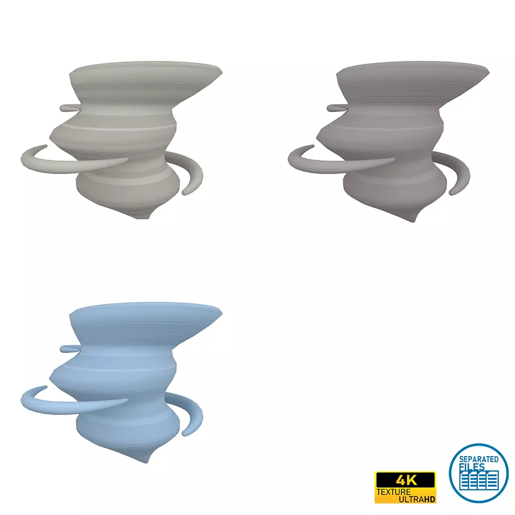 Tornado Pack 01 Low-poly 3D model