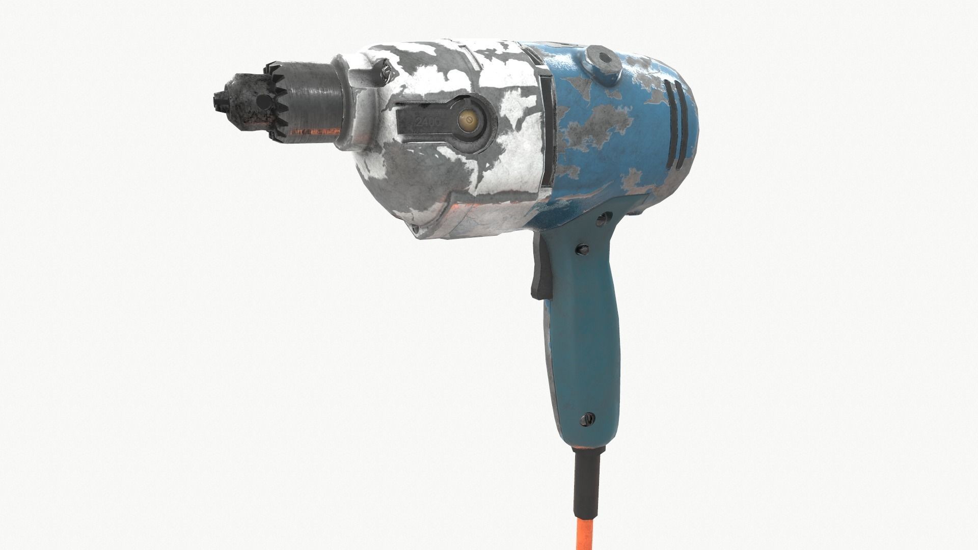 Drill Low-poly 3D model_2