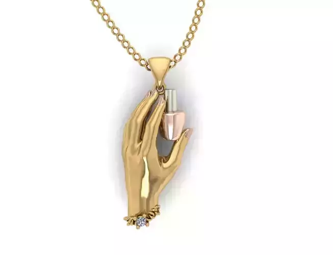 Nail Manicure Jewelry Pendandt 3d Print 3D print model