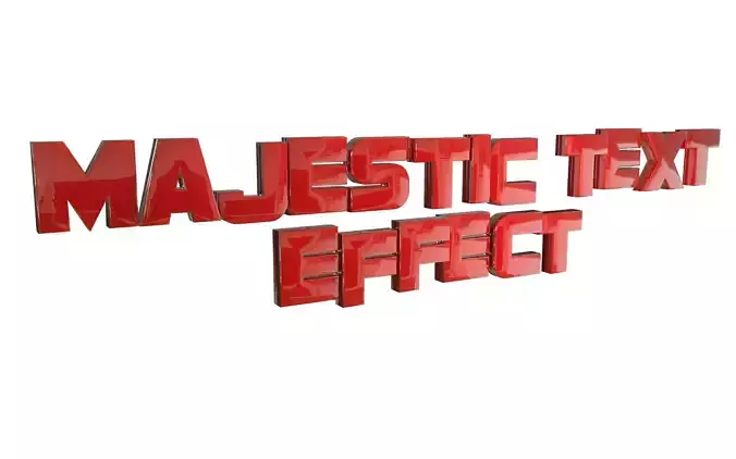Majestic text 3D model