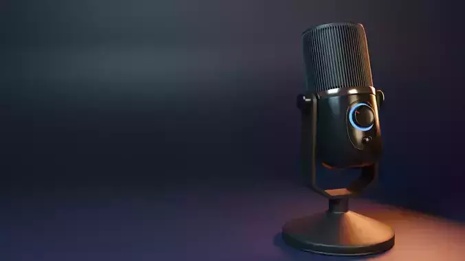 Condensed Microphone 3D model Low-poly 3D model