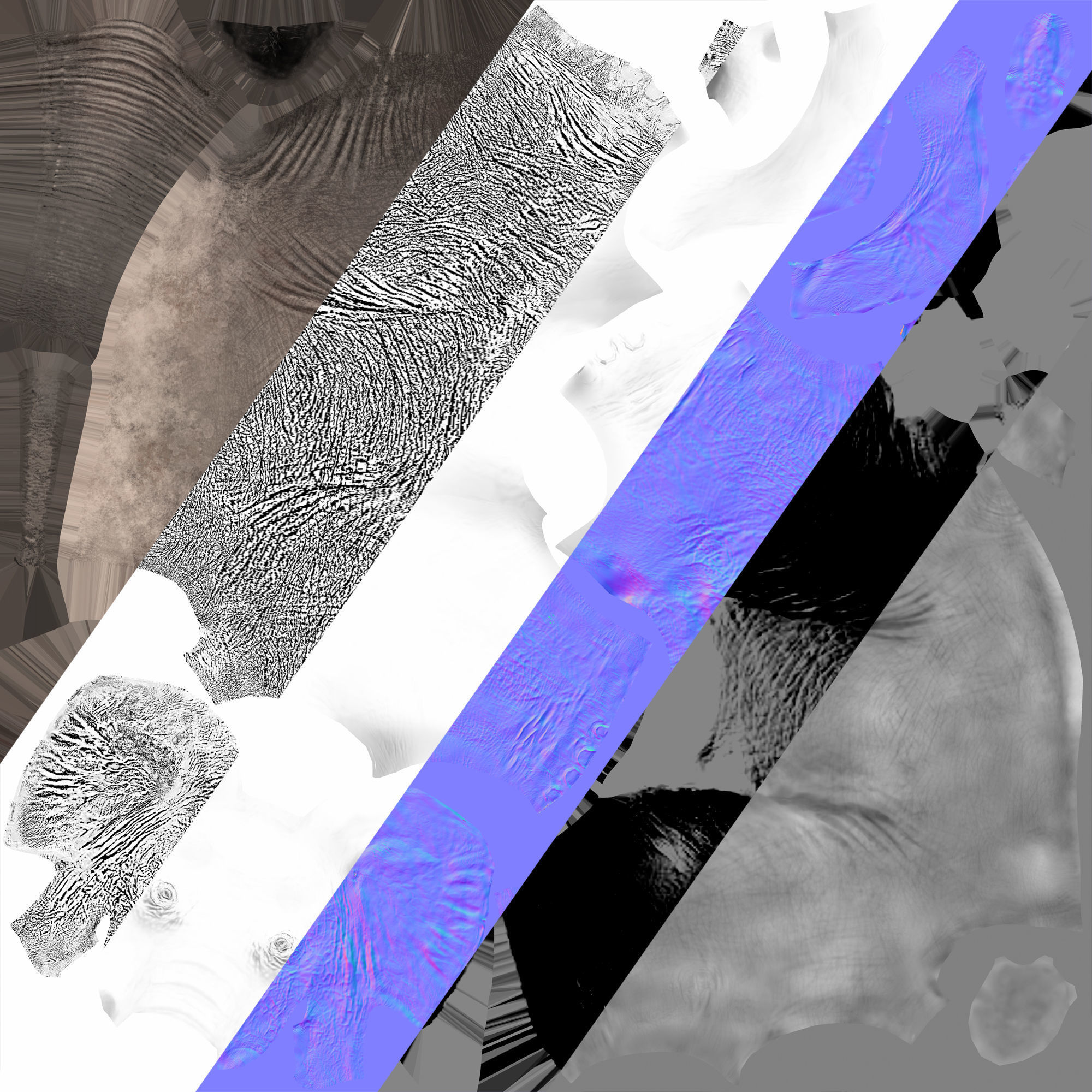 Animated Elephant 8K Low-poly 3D model_36