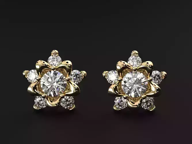 Stud earrings for girls with diamonds 532