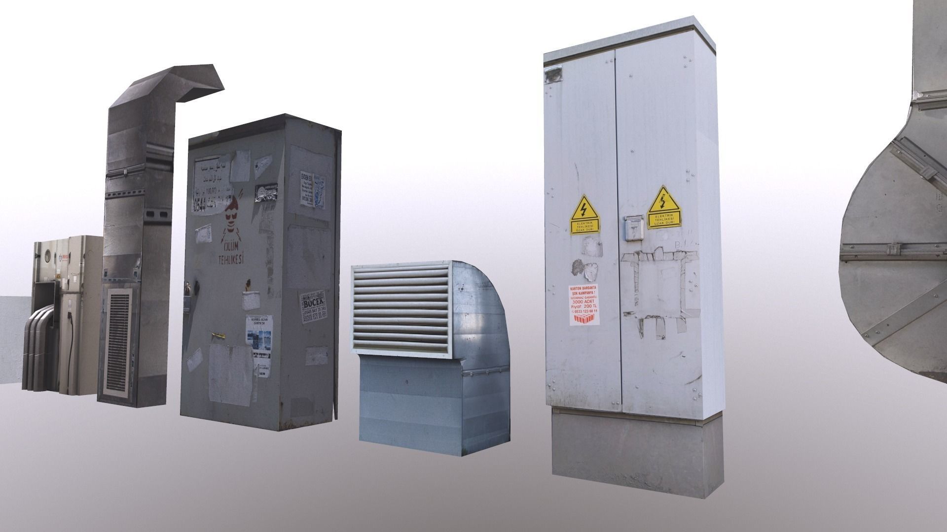 Industrial Factory Set  Low-poly 3D model_17