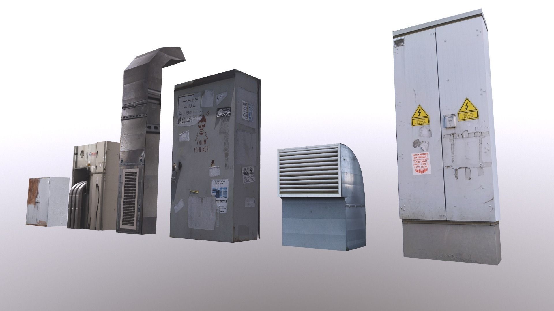 Industrial Factory Set  Low-poly 3D model_19