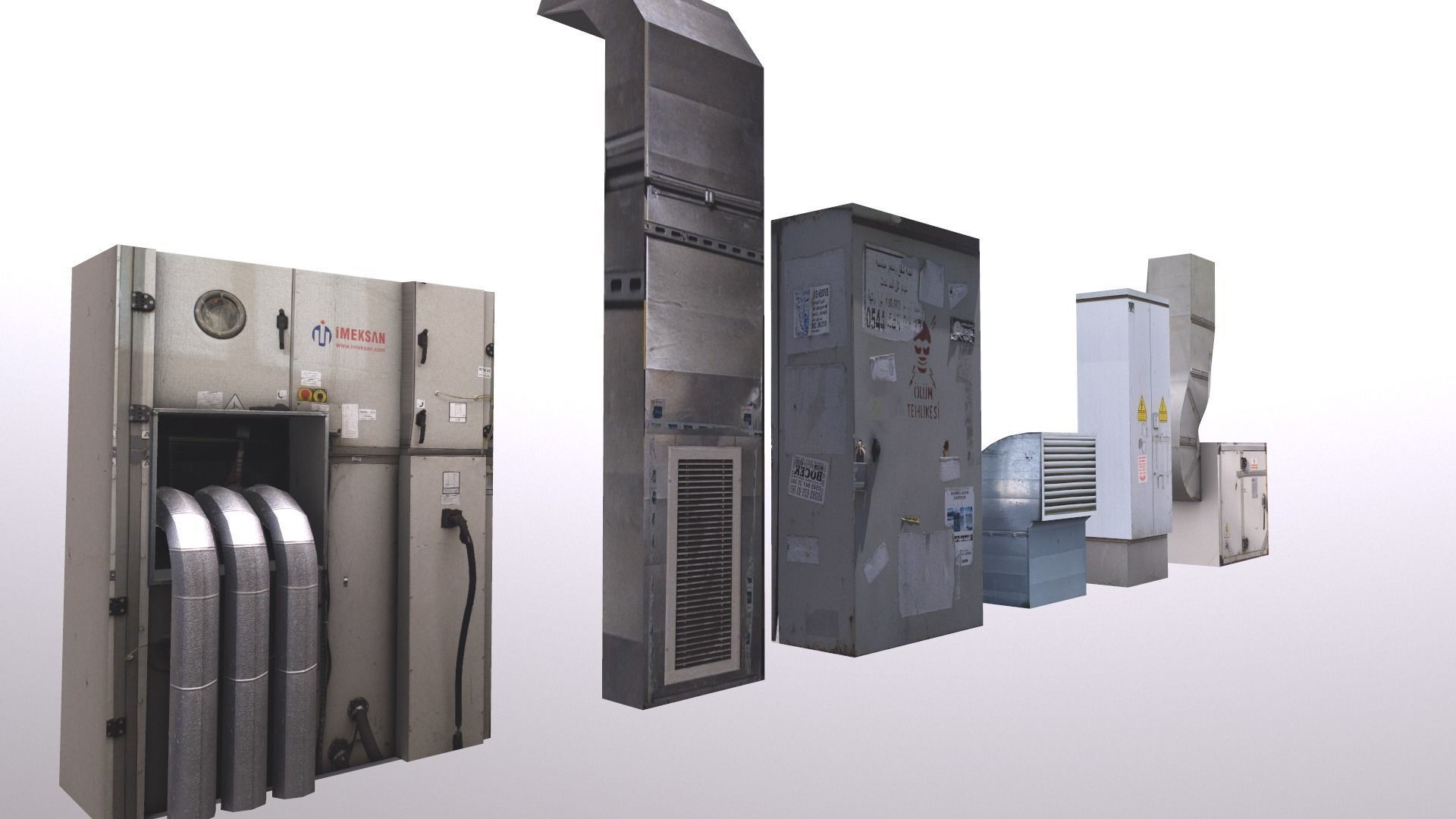 Industrial Factory Set  Low-poly 3D model_12