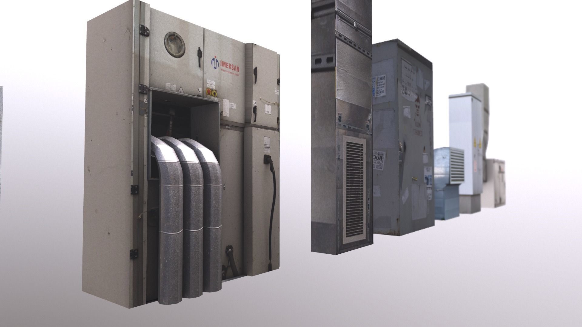 Industrial Factory Set  Low-poly 3D model_8