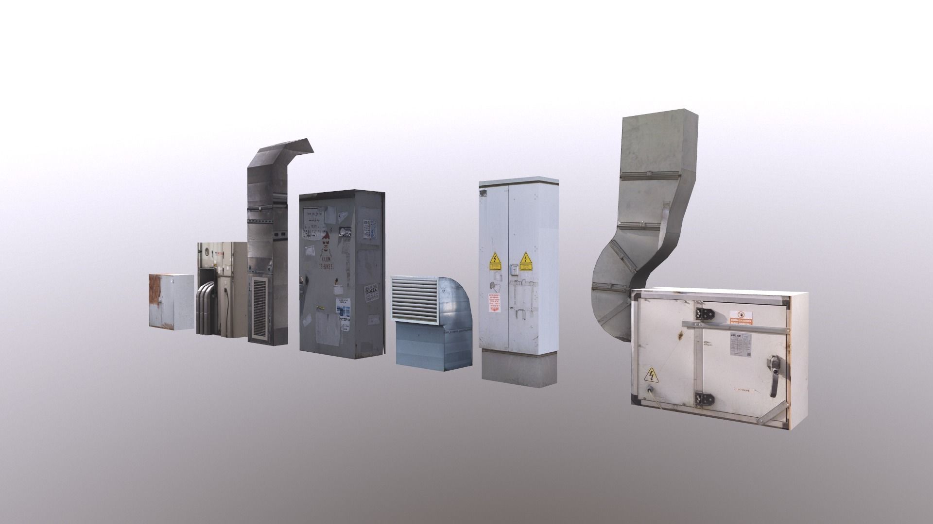 Industrial Factory Set  Low-poly 3D model_20