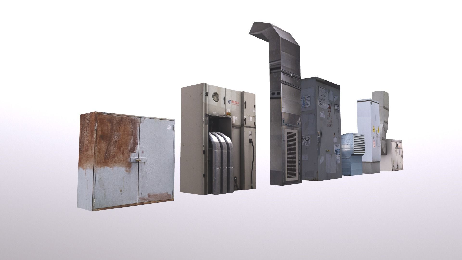 Industrial Factory Set  Low-poly 3D model_14