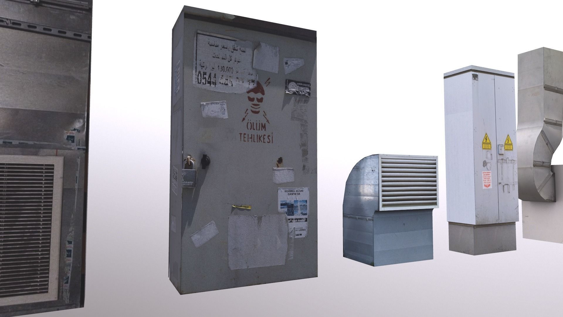 Industrial Factory Set  Low-poly 3D model_16