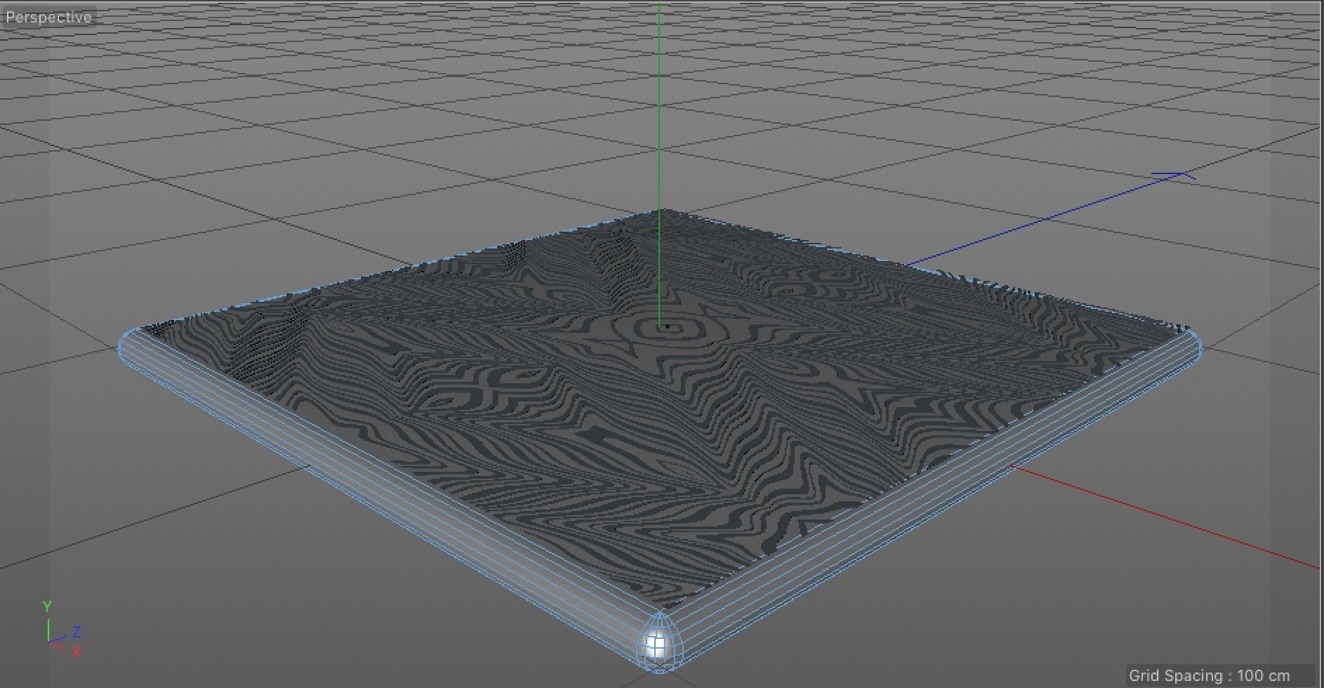 Tile with golden ornament 3D model_5