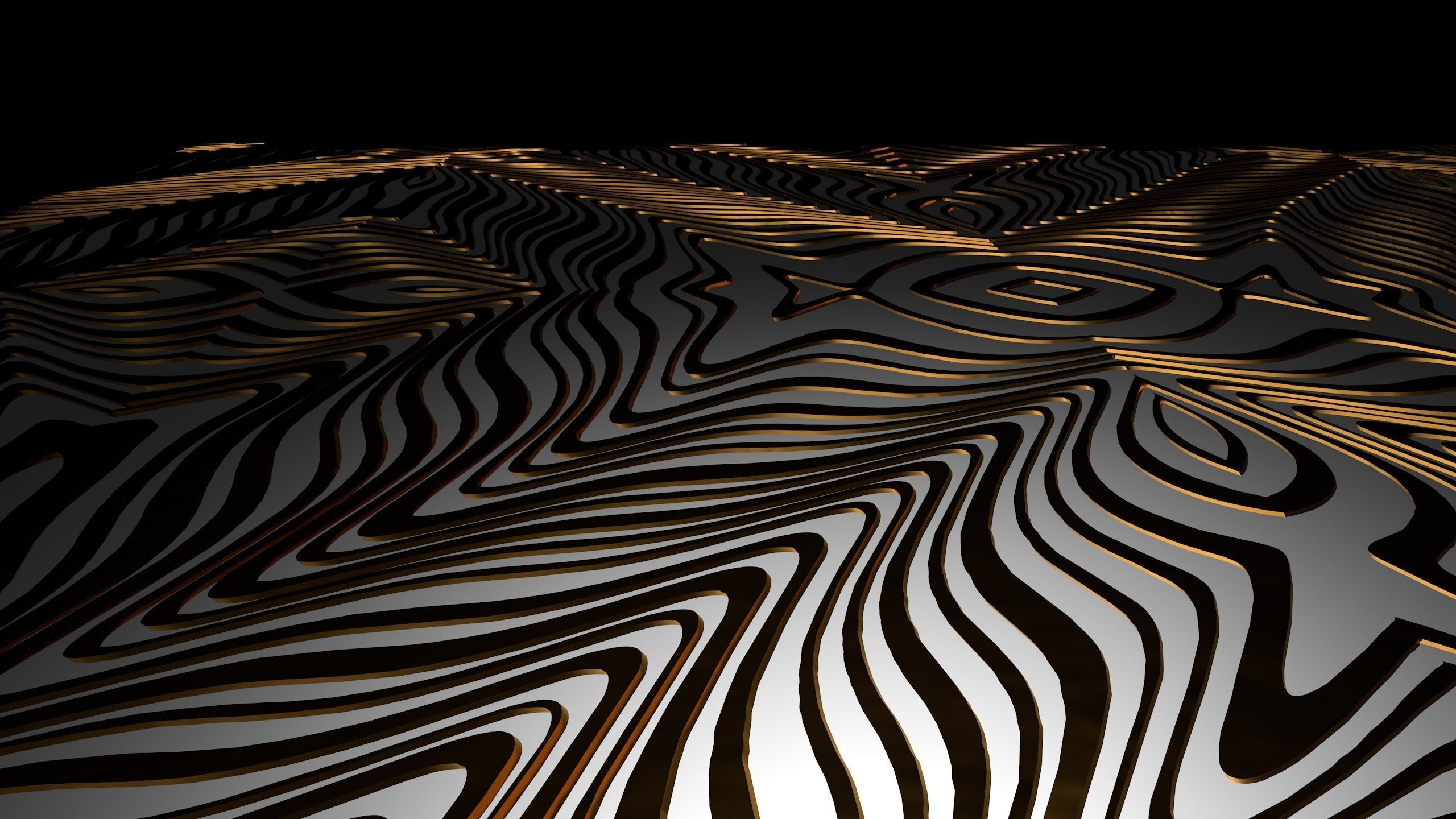 Tile with golden ornament 3D model_2