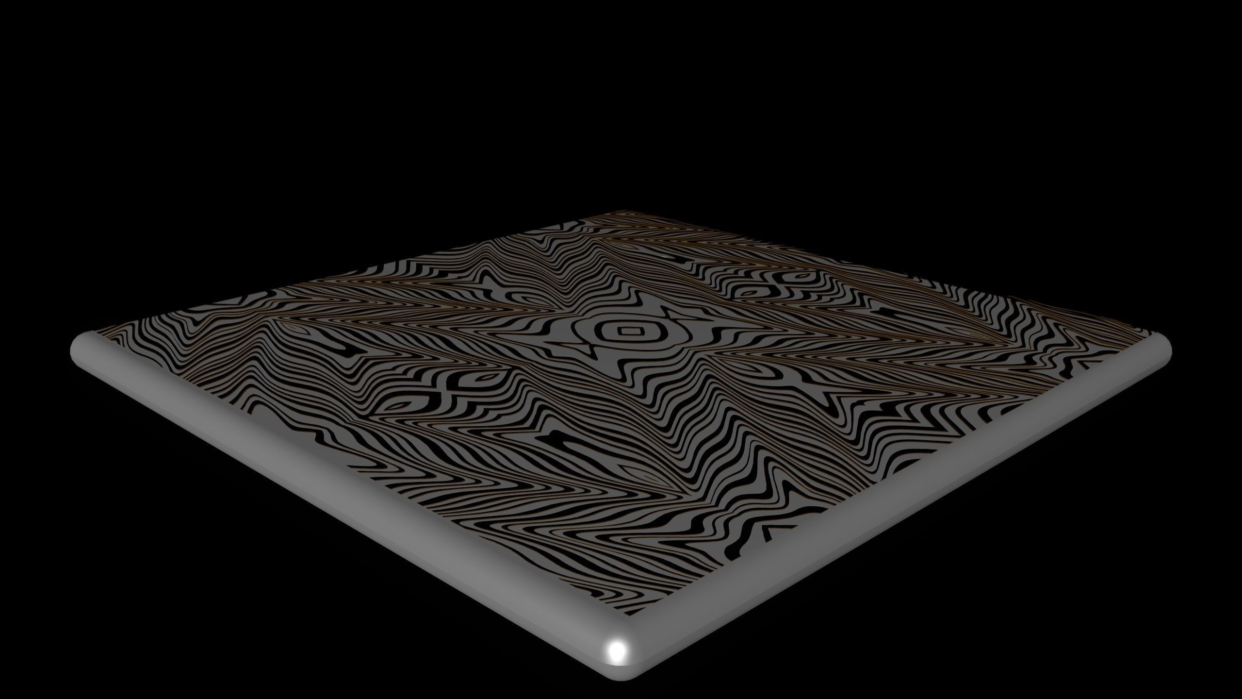 Tile with golden ornament 3D model_6