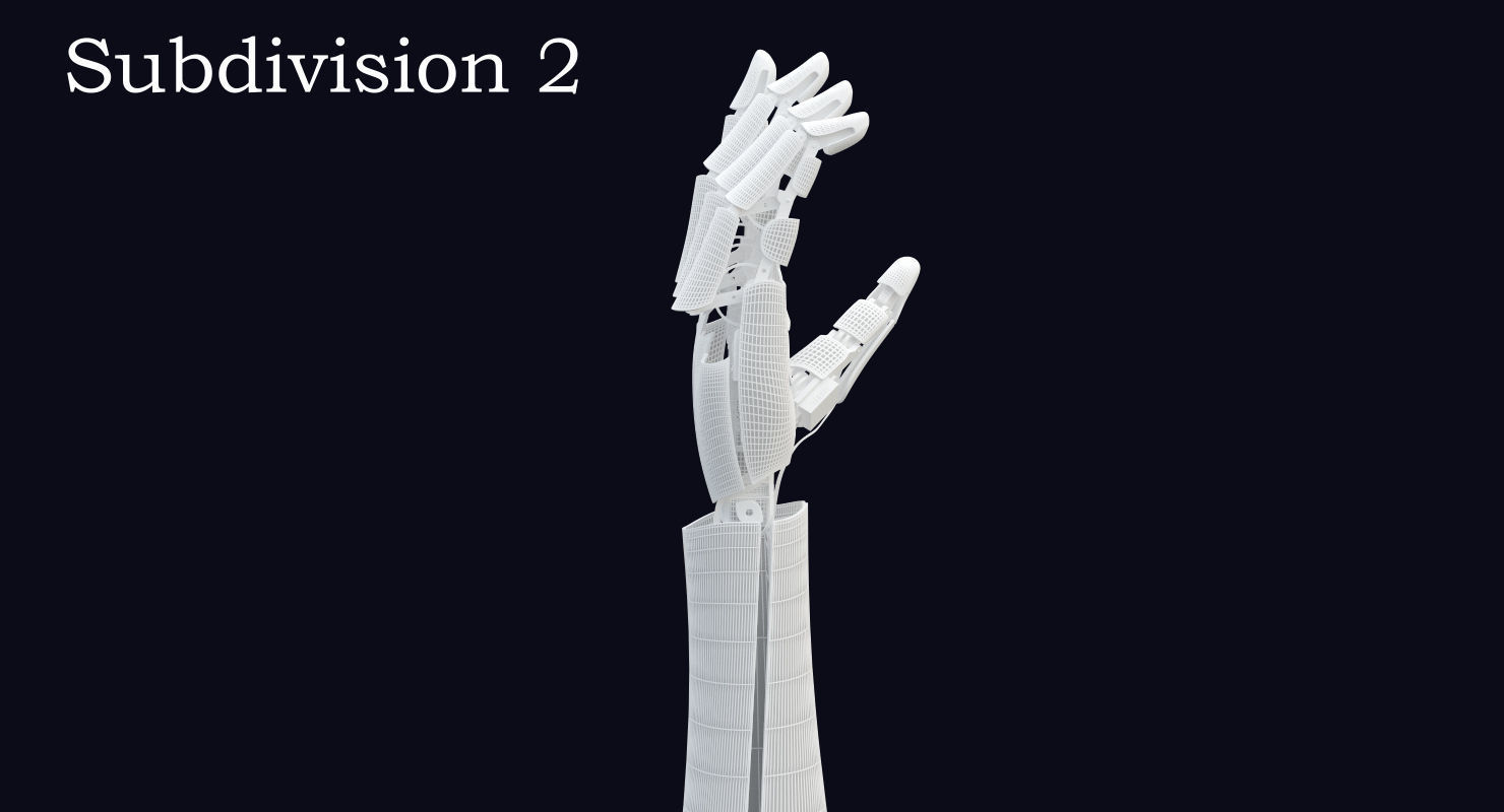 3D Robot Arm  Rigged 3D model_24