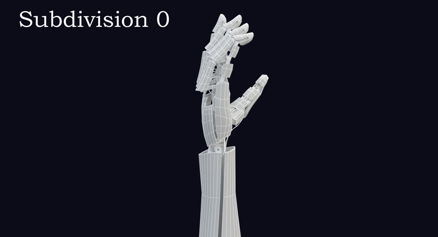 3D Robot Arm  Rigged 3D model_27