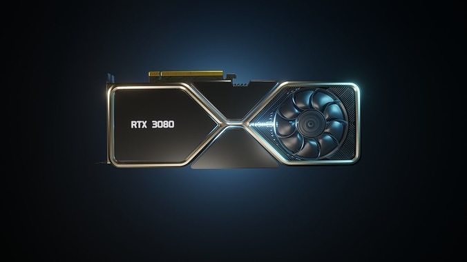 Nvidia rtx 3080 graphics card 3D model
