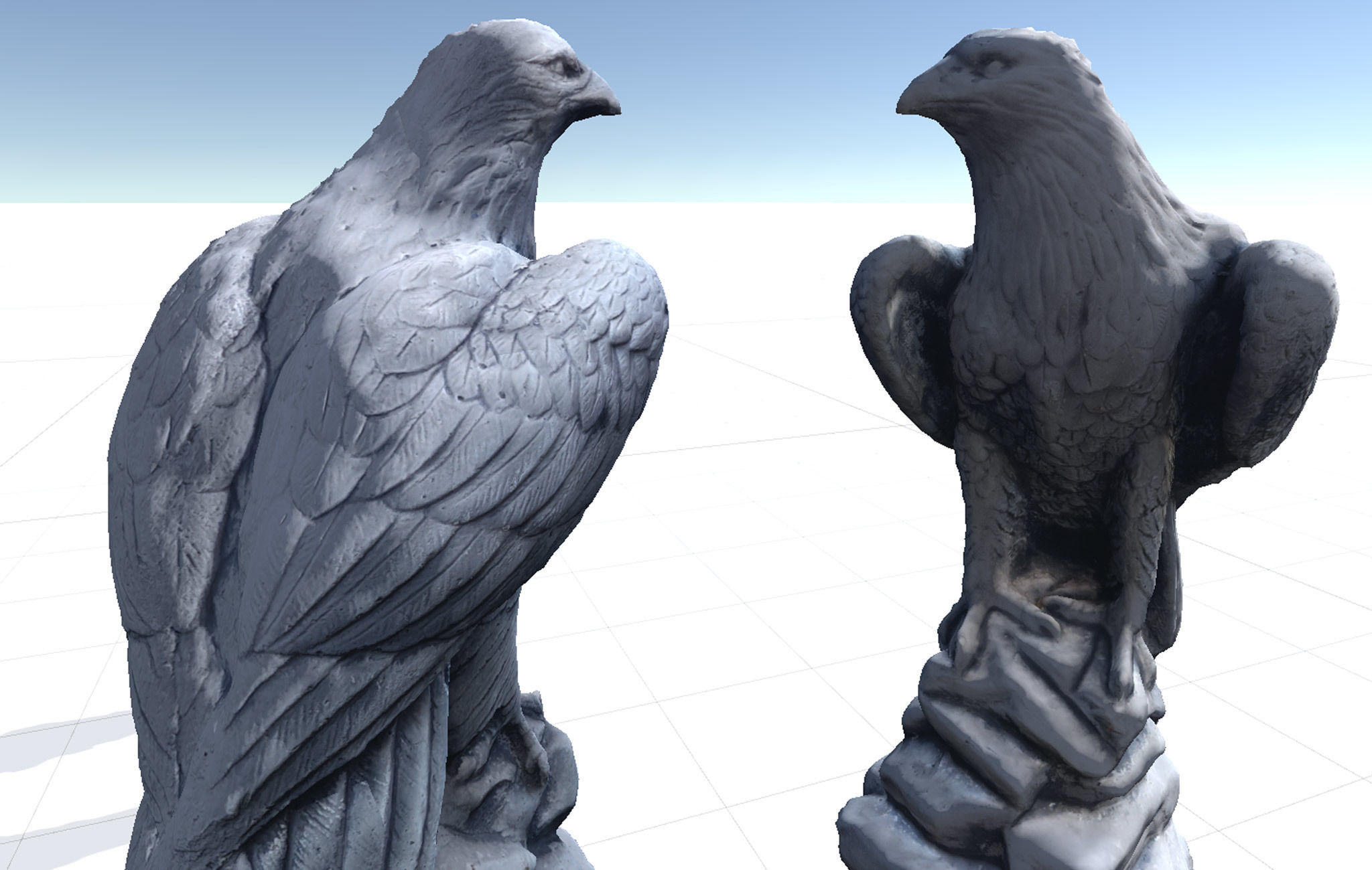 Eagle Statue Low-poly 3D model_4