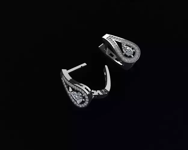 earrings  pear diamond