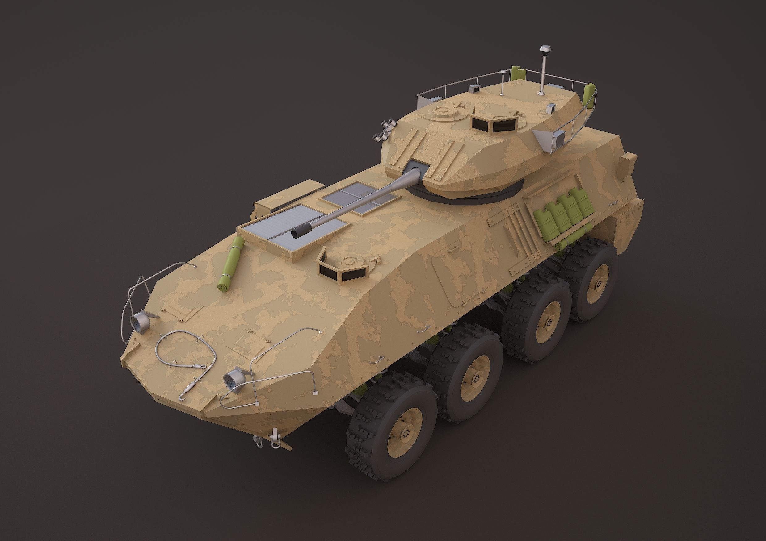LAV-25 military vehicle 3ds max 3D model_1