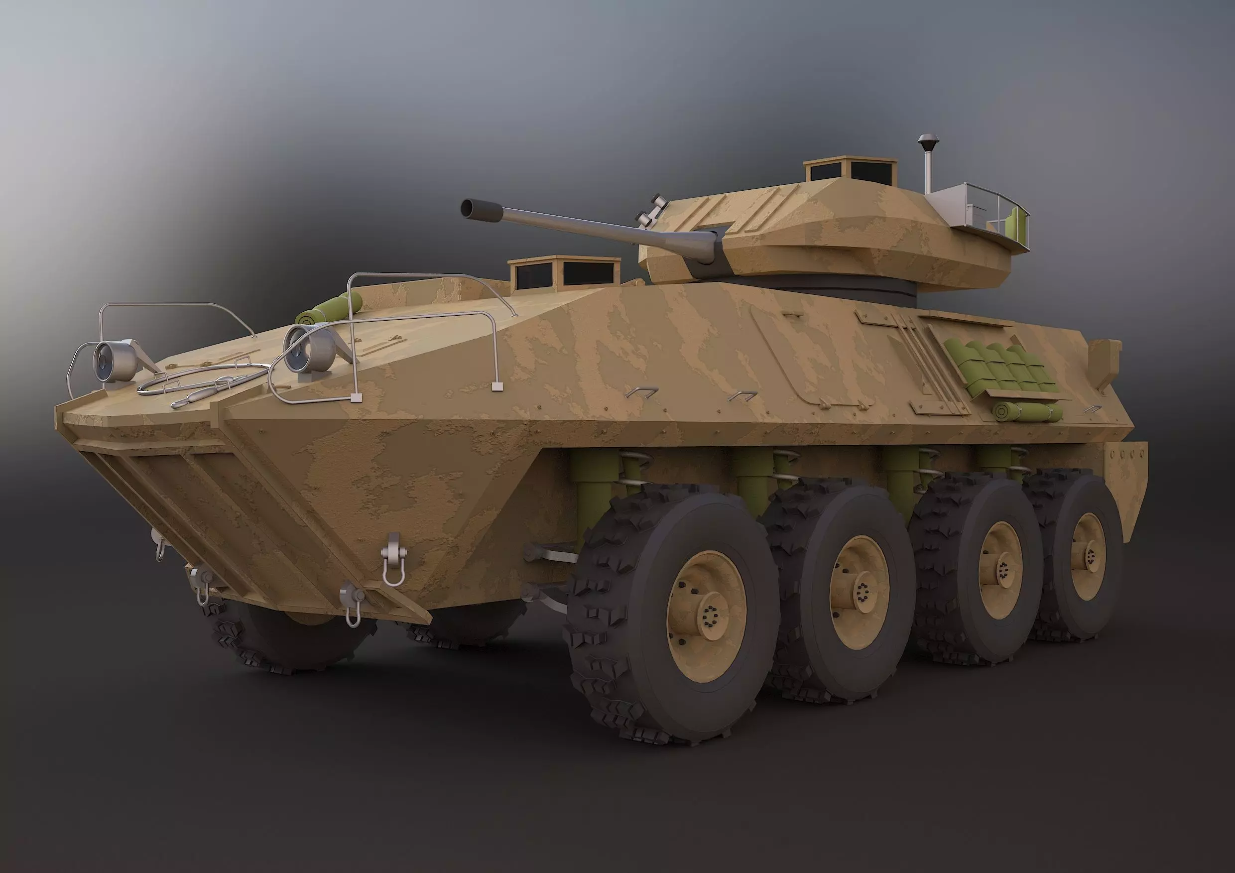 LAV-25 military vehicle 3ds max 3D model_0