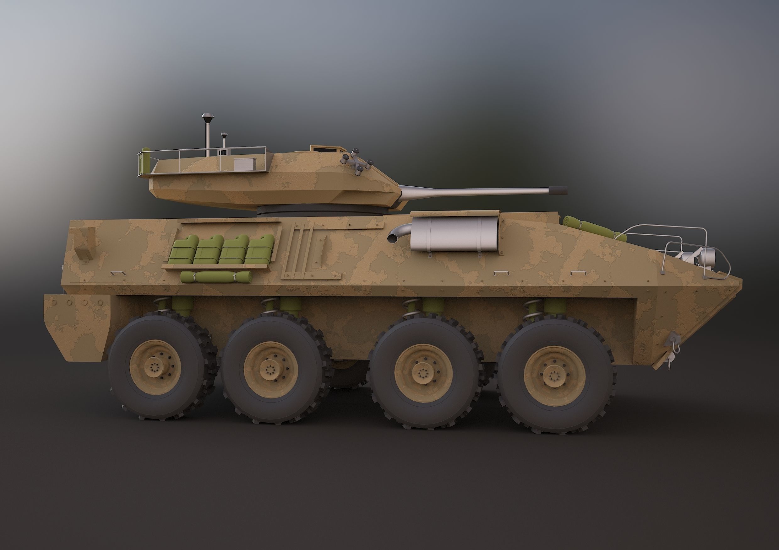 LAV-25 military vehicle 3ds max 3D model_6