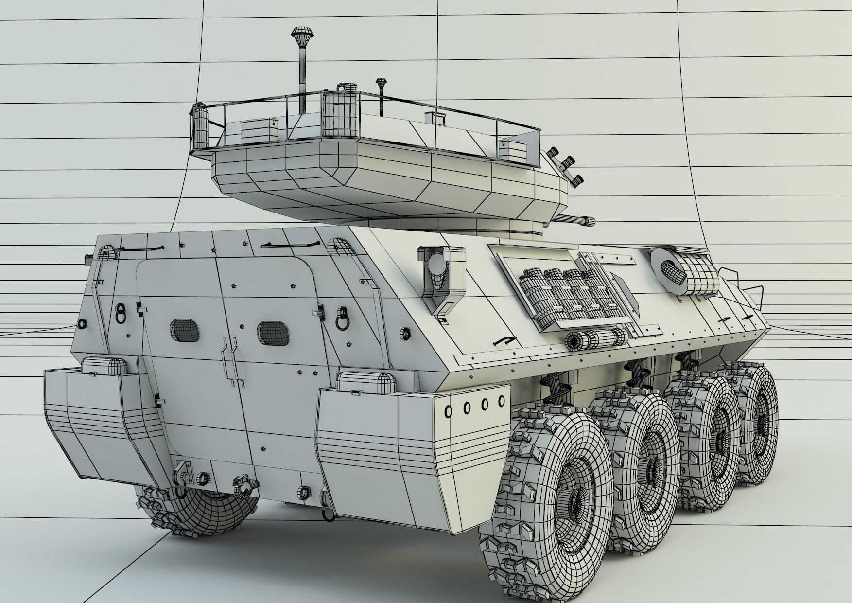 LAV-25 military vehicle 3ds max 3D model_3