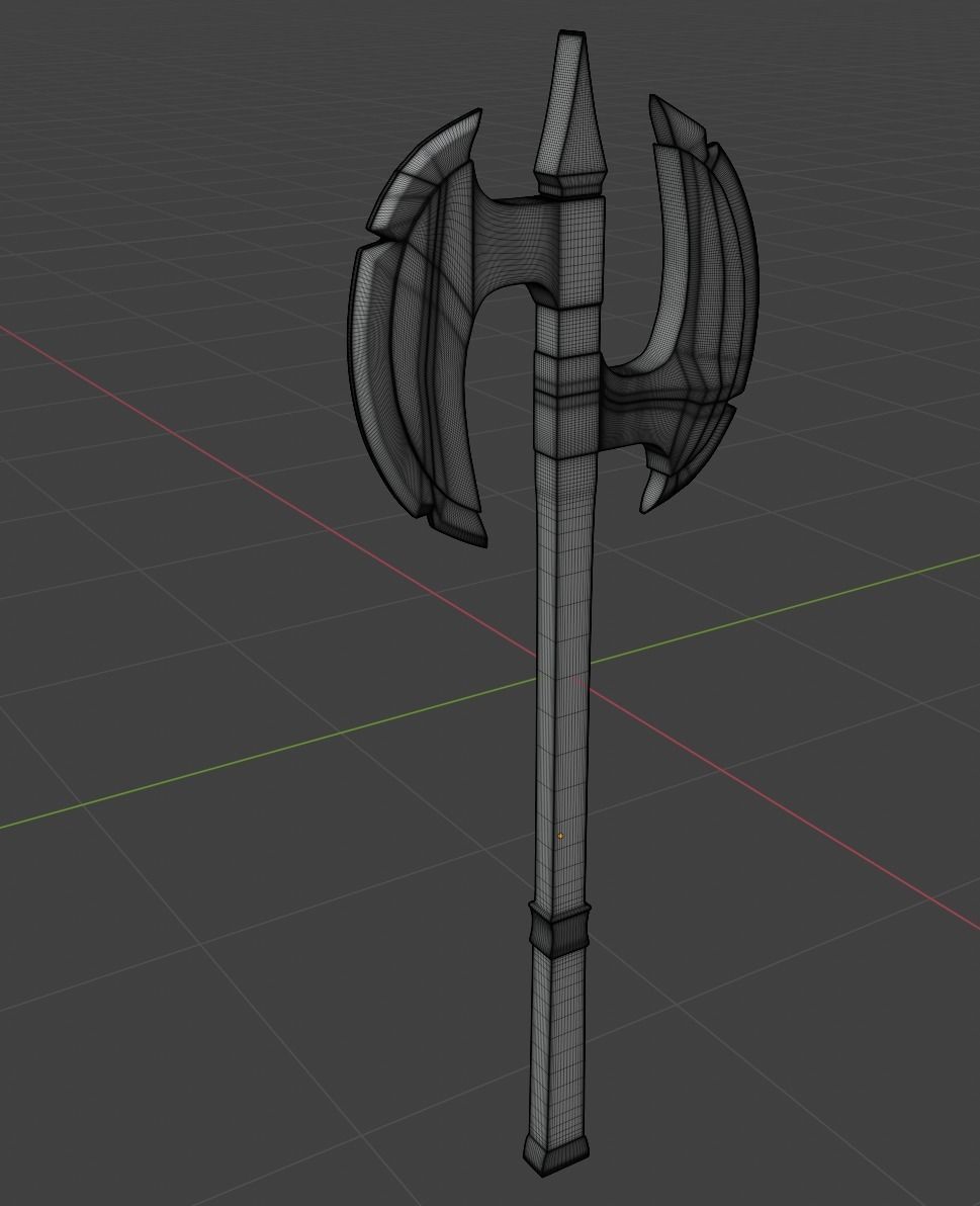 blade weapon Low-poly 3D model_4