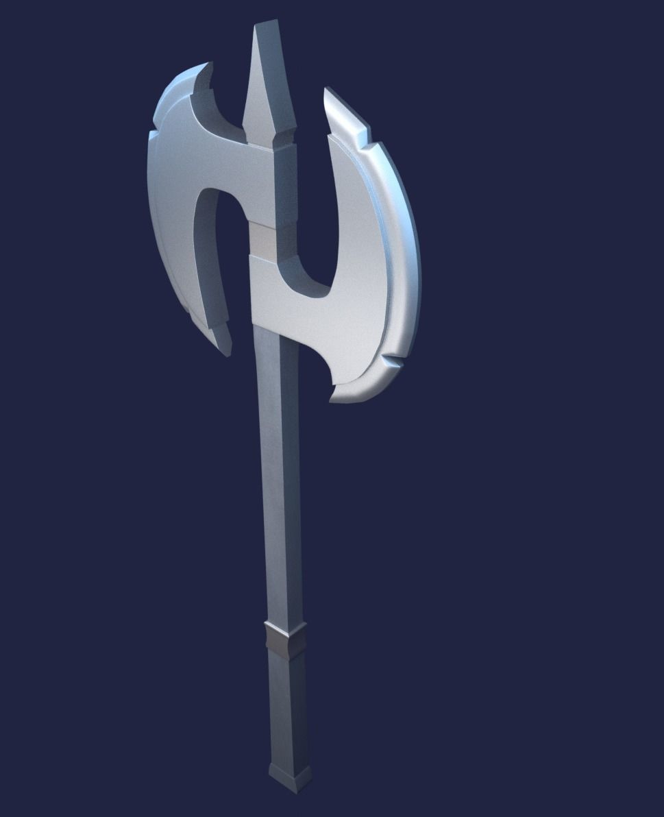 blade weapon Low-poly 3D model_1
