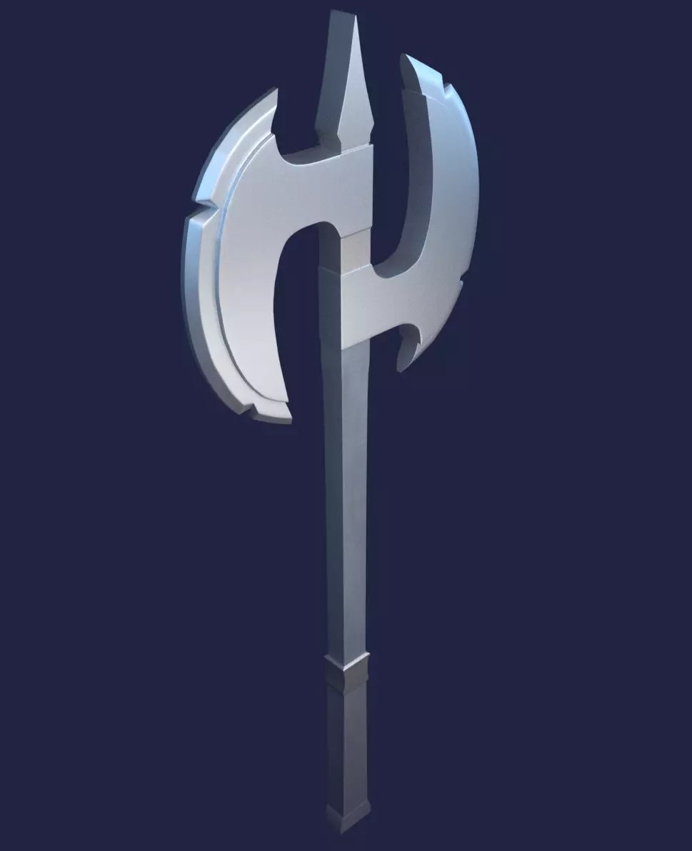 blade weapon Low-poly 3D model_0