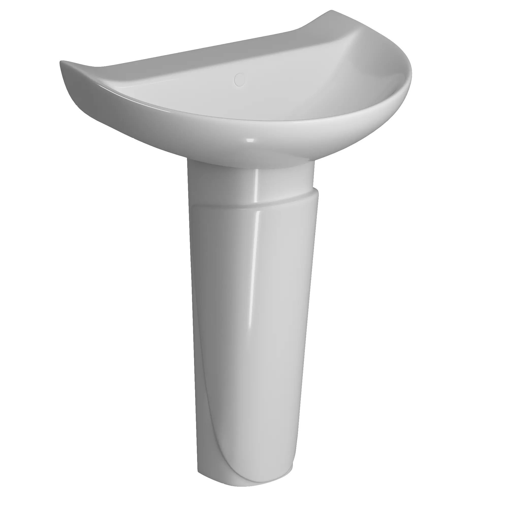 Pedestal Half Round Wash Basin 3D model Modeled in 3ds max 3D model_0